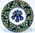 Wall Plate Faience with Blue Majolica Flowers Copenhagen Denmark
