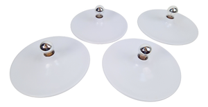 Vintage White UFO Disc Wall Lamps from Targetti Sankey, 1970s, Set of 4