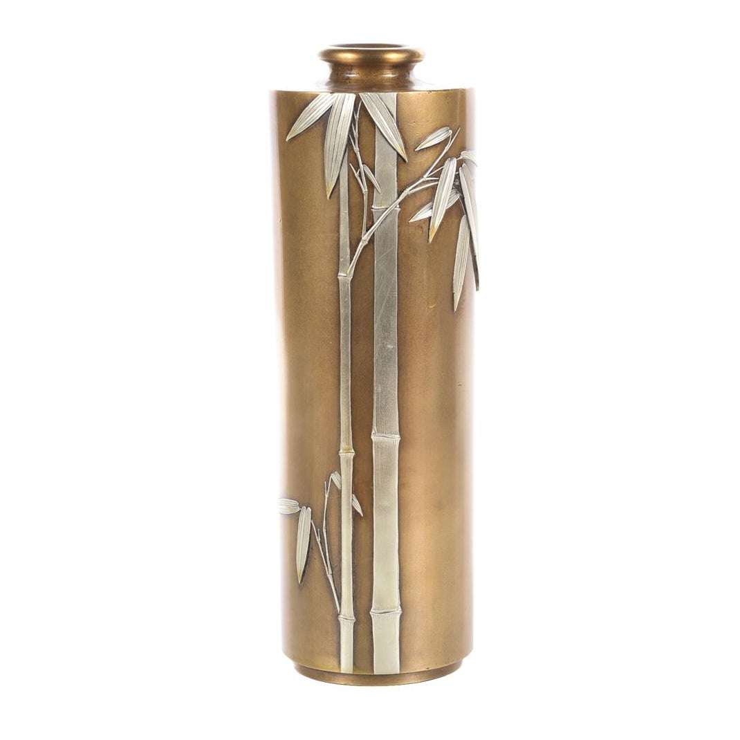 Japanese Mixed Metal Vase from the Meiji Period Chairish