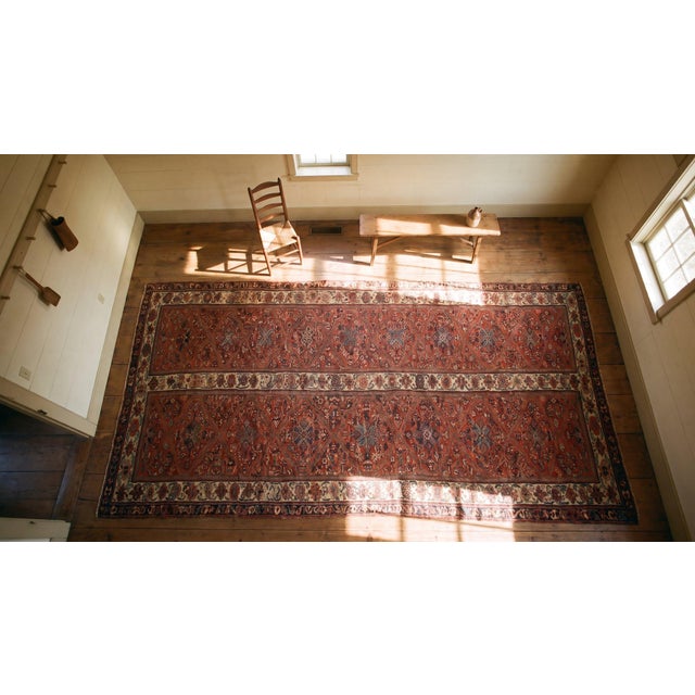 Textile Awesome Soft Red and Brown Color With Lovely Floral Design Antique N W Persian Rug For Sale - Image 7 of 8
