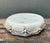 Alabaster Vintage Glazed Ceramic Swag Pedestal For Sale - Image 8 of 12