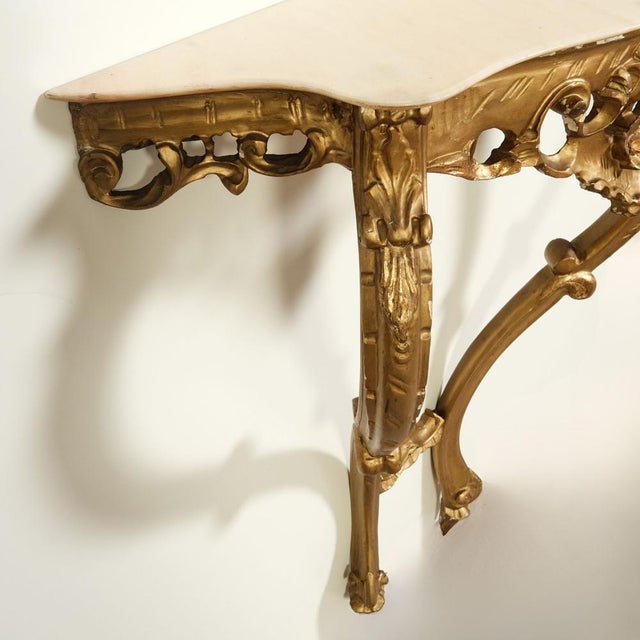 Baroque Style Console and Mirror Set, 1940s, Set of 2 For Sale - Image 13 of 18