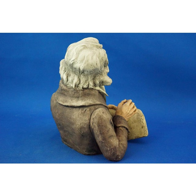 Ceramic Bust Sculpture of Composer Ludwig Beethoven by Antonio Borsato, Italy, 20th Century For Sale - Image 6 of 18