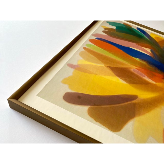 1990s Morris Louis Vintage 1992 Lithograph Print Mid Century Modernist Framed Abstract Expressionist Museum Poster " Point of Tranquility " 1959 For Sale - Image 5 of 14