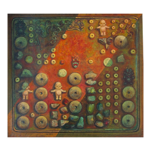 Abstract Painting Avant-Garde Expressionisme Antique Oil Painting Original Soviet Art Ukrainian Artist Schigolev 65-70