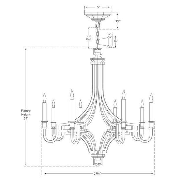 Visual Comfort Chapman & Myers for Visual Comfort Signature Mykonos Medium Chandelier in Antique-Burnished Brass For Sale - Image 4 of 4