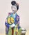 Ceramic Vintage-Style Porcelain Floral Lady Figurine With Fan For Sale - Image 7 of 9