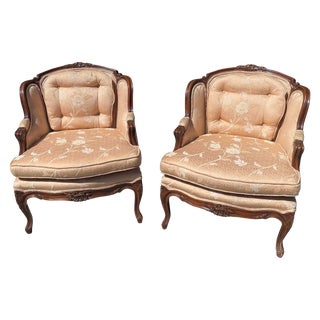 French Bergeres a Pair Carved Circa 1920 For Sale