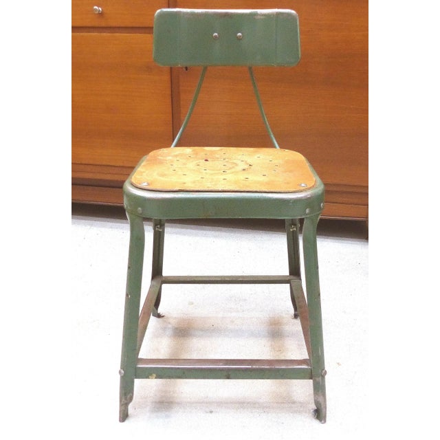 Industrial Metal Desk Chair For Sale - Image 10 of 10