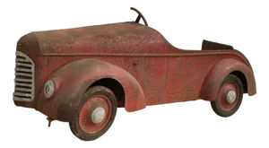 Sheet Metal Toy Car Sign, 1930s