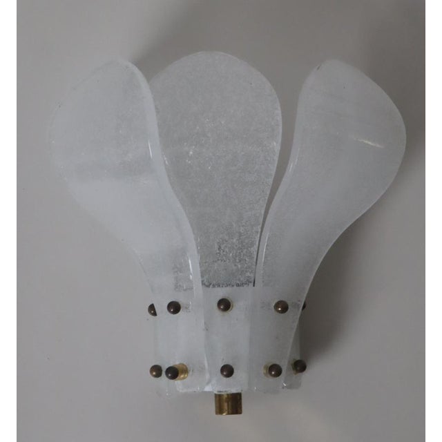 1960s Hand Blown Ice Glass Wall Light by J. T. Kalmar, Germany, 1960s For Sale - Image 5 of 14