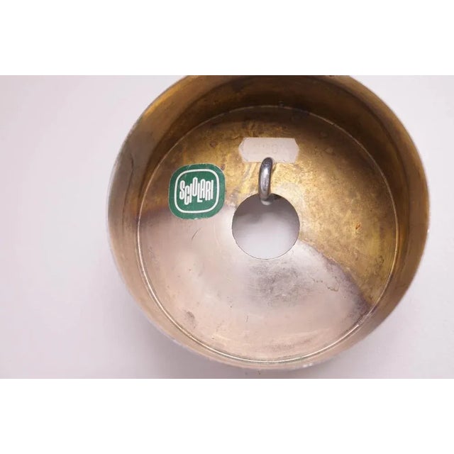 Gold Vintage Chrome & Brass Chandelier by Gaetano Sciolari For Sale - Image 8 of 13