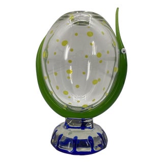 Vintage Italian Vasi Del Mare Series Vase in Murano Glass by Anna Gili for Salviati, 1992 For Sale