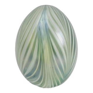 1970s Stunning, Signed Vandermark Glass Egg For Sale