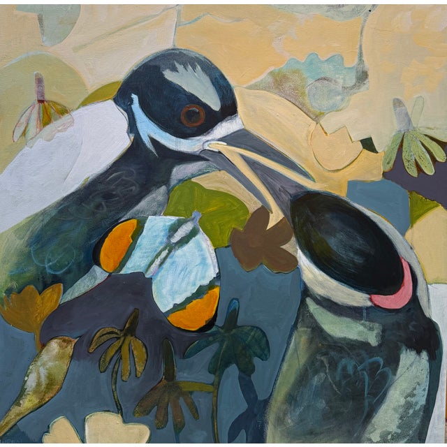 2020s “Garden Life” a Bird Painting by LWren Walraven For Sale - Image 5 of 11