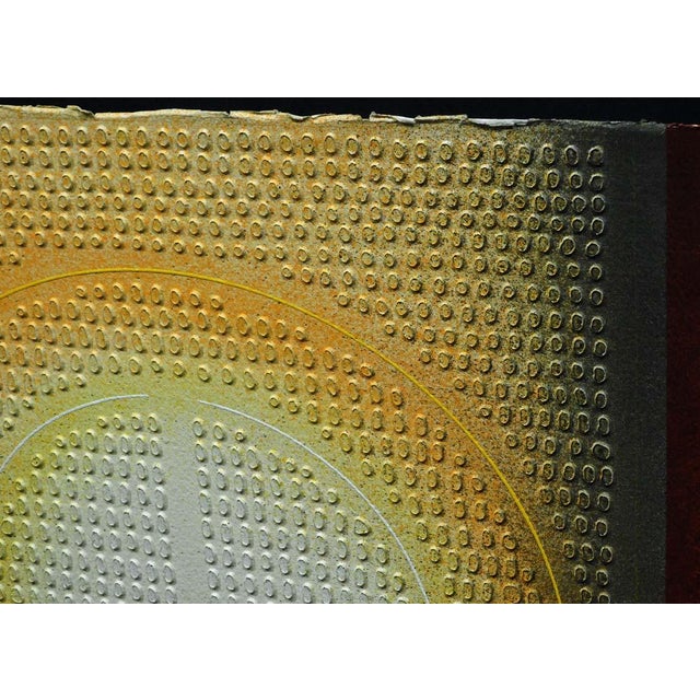 Red 1980s Paul Maxwell"Homage to Euclid #2"signed Numbered Original Stencilcasting #71/100 For Sale - Image 8 of 10