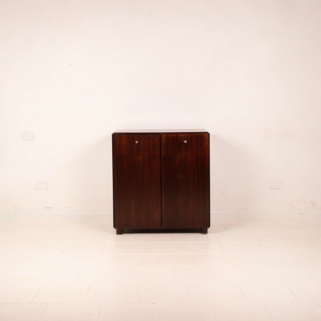 Stunning bar cabinet belonging to the Torcello series, designed by Afra and Tobia Scarpa for Stildomus in the 1960s, a...