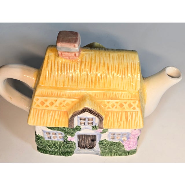 Ceramic Thatched Cottage Teapot For Sale - Image 7 of 9