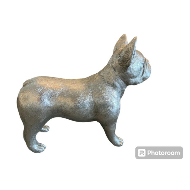 Contemporary Phillips House Silver French Bulldog Statue For Sale - Image 3 of 4