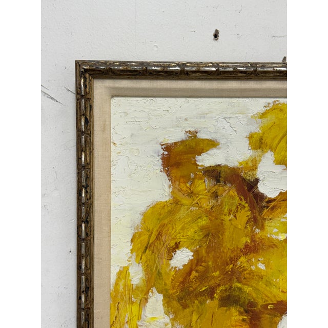 Abstract Eve Binswanger "Meditation" Abstract Oil on Canvas, Vintage For Sale - Image 3 of 12