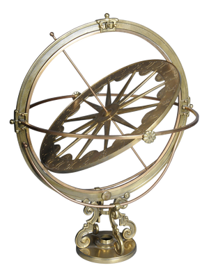 20th Century Stylized Brass Armillary Sphere