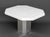 Wood Modern White Painted and Mirrored Pedestal Table For Sale - Image 7 of 8