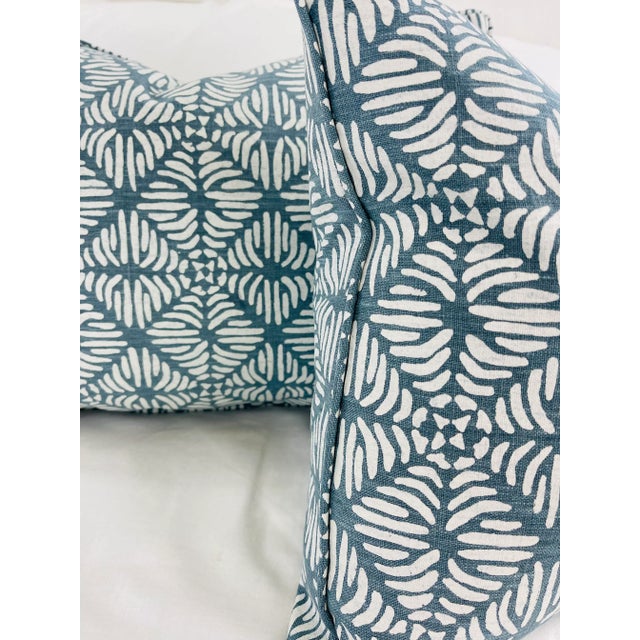 Peter Fasano "Kori" in Blue 16"x20" Pillows-A Pair For Sale - Image 4 of 5