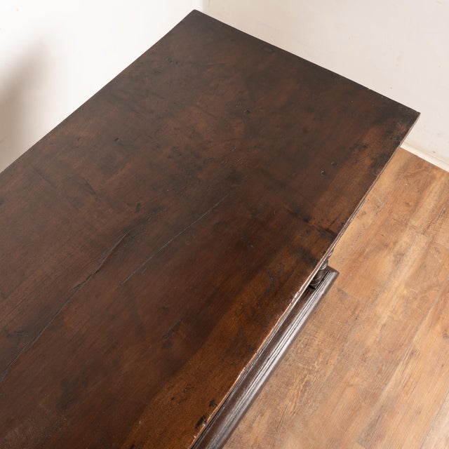 Late 18th Century Spanish Oak Console Table With Two Drawers For Sale - Image 13 of 16