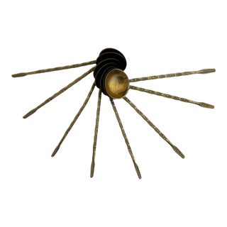 Brass Over Copper Tea Spoons (Set of 8) For Sale