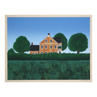 Parsonage Lane, 1986 Signed Screenprint by Ted Jeremenko For Sale