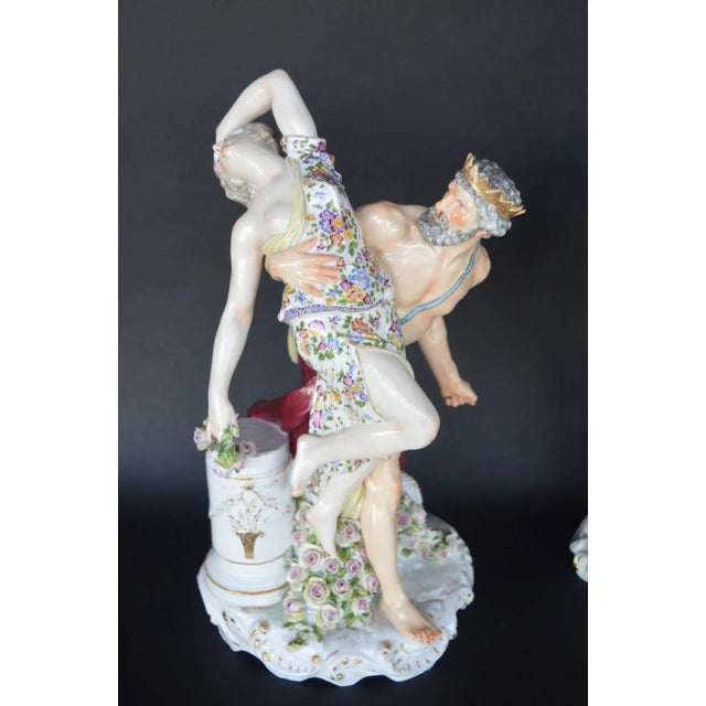 Meissen Porcelain Set of Two Porcelain Sculptures of the Abduction of the Sabine Women. Germany. For Sale - Image 4 of 7