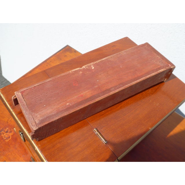 Vintage Late 19th Century Jewelry Box W Fold Up Mirror ~ French Country For Sale - Image 11 of 13