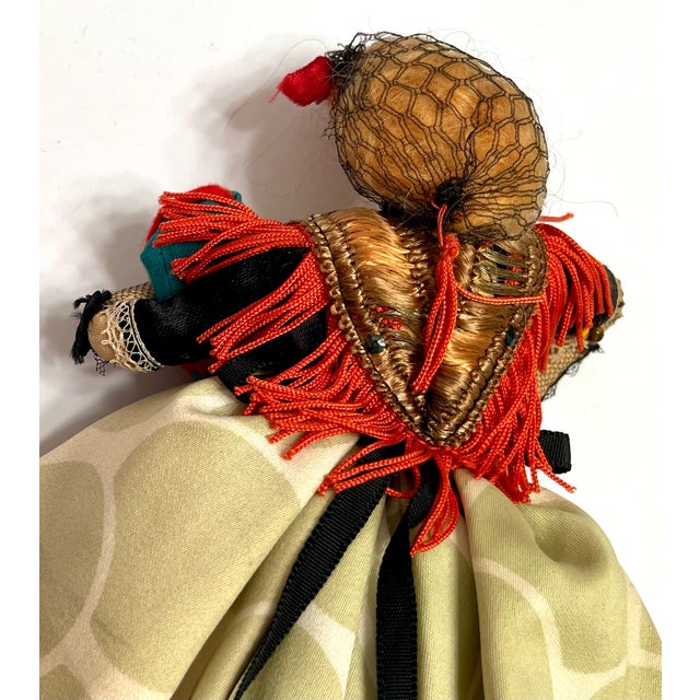 Textile Vintage Handcrafted Roldan Klumpe Spanish Folk Pair of Dolls For Sale - Image 7 of 12