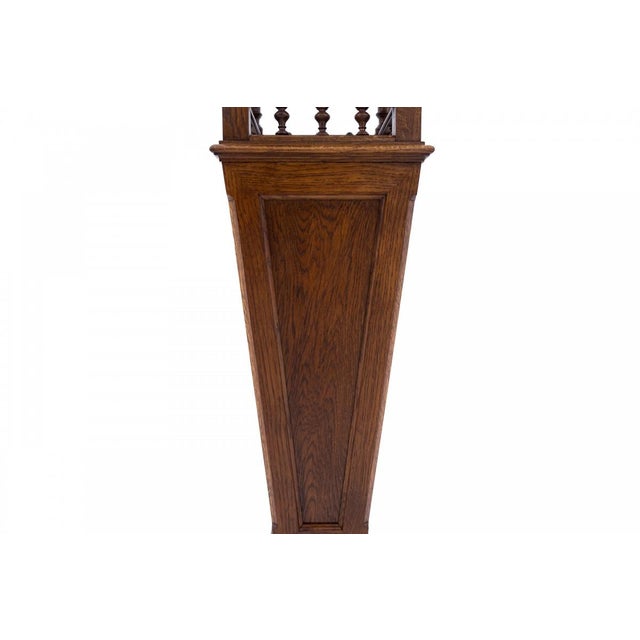 Antique French Pedestal in Oak, 1890s For Sale - Image 6 of 10
