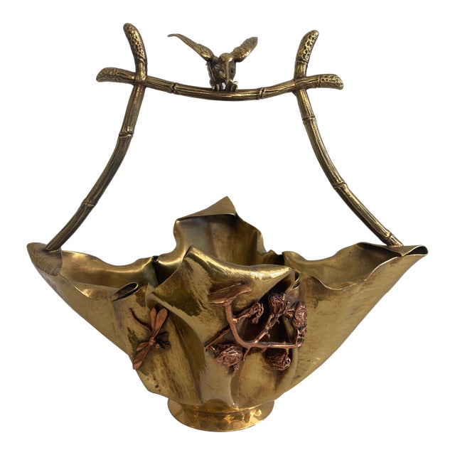 French Early 20th Century Art Nouveau Gilt Bronze Chinoiserie Centerpiece For Sale