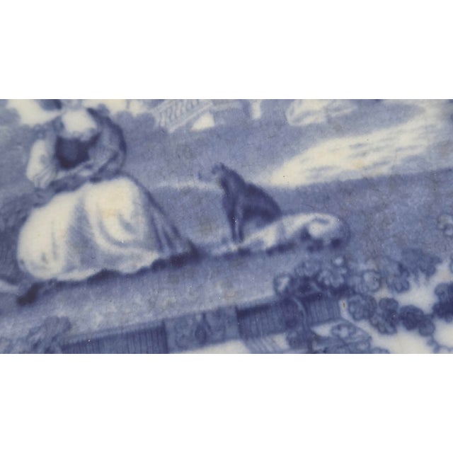 Antique Doulton Burslem Watteau Flow Blue Platter, Circa 1890 For Sale - Image 10 of 18