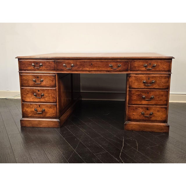 Wood Early 19th Century English Partners Desk For Sale - Image 7 of 10