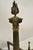 Antique French Empire Style Bronze Column Flame Finial Fireplace Andirons - Pair For Sale - Image 4 of 11