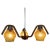 Wood and glass 3-arm chandelier made by Drevo Humpolec in former Czechoslovakia in the 1960s. Bulbs: 3 x E25-E27. This...