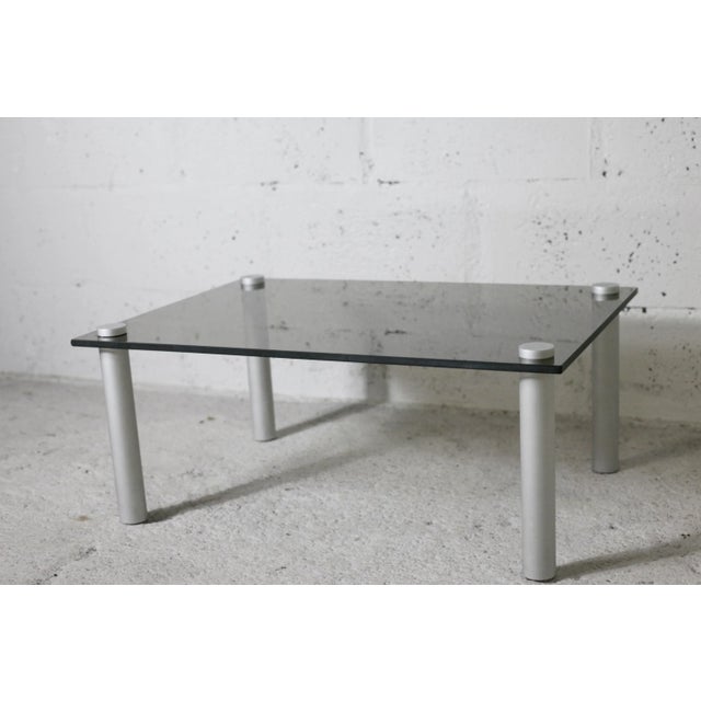 Silver Smoked Glass Coffee Table, 1970s For Sale - Image 8 of 18