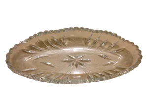 Vintage ABP Pressed Glass Celery Saw Tooth Dish