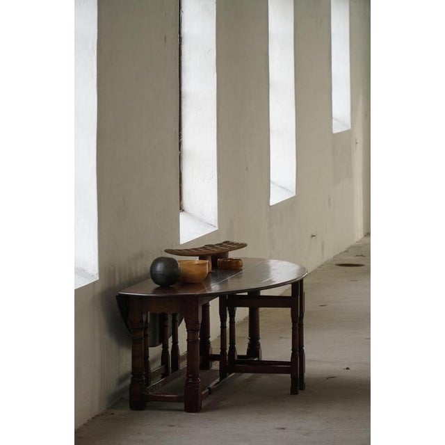 Large Mid-Century French Modern Gateleg Dining or Console Table, 1940s For Sale - Image 14 of 18