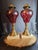 Mid 19th Century Pair Antique Bohemian Cranberry Cut-to-Clear Kerosene Lamps Marble Base P&a Eagle For Sale - Image 5 of 15