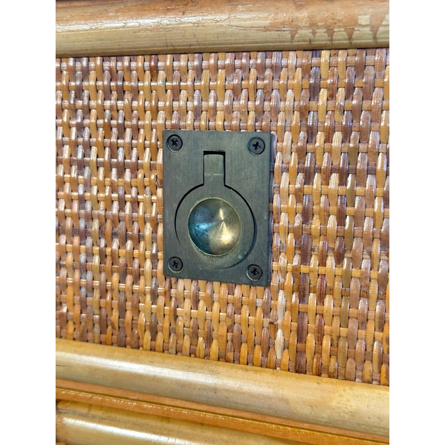 Wicker and Bamboo Chest of Drawers by Dal Vera, 1970s For Sale - Image 9 of 10