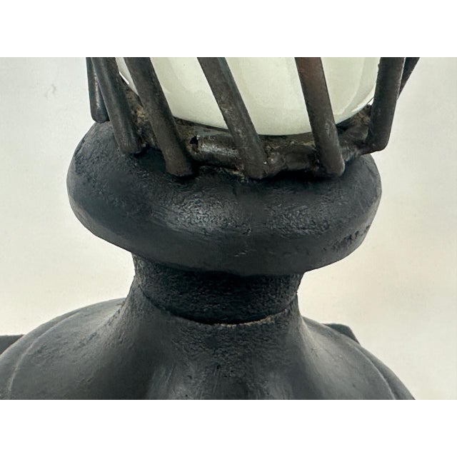 Large Caged Blown Glass Amphora Footed Vase by Leśna Huta, Poland, 1980s For Sale - Image 6 of 14