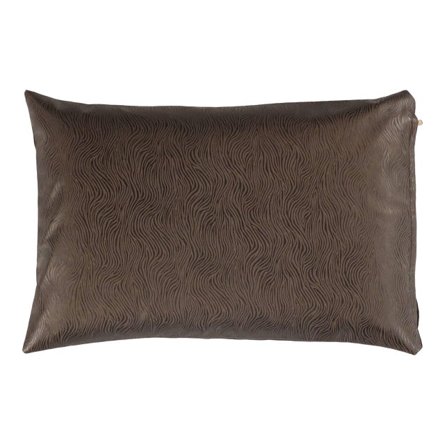 Pasargad DC Luxury Throw Pu Leather Pillow Cover For Sale