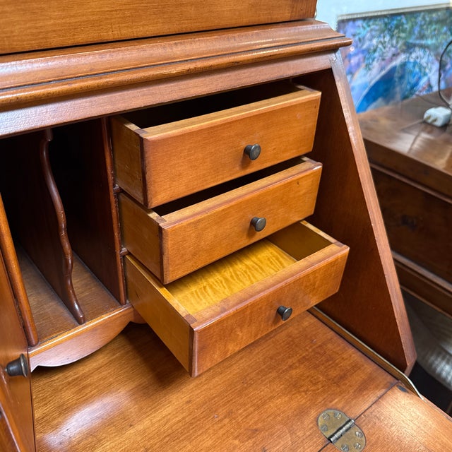 Early American Chippendale Style Secretary Desk For Sale - Image 10 of 14