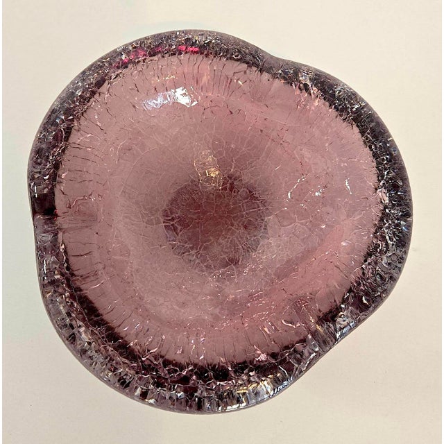 1960s Renato Anatra Murano Ghiacciato Art Glass Catchall/Ashtray, Signed For Sale - Image 13 of 13