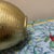 Metal Vintage Textured Antique Gold Urn Vase With Ear Handles For Sale - Image 7 of 10