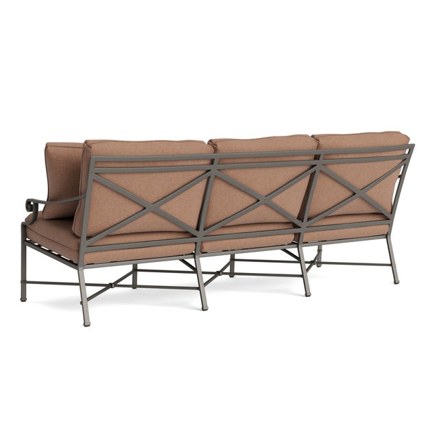 Not Yet Made - Made To Order Brown Jordan Venetian Sofa, Mica frame with Fusion Clay fabric For Sale - Image 5 of 11